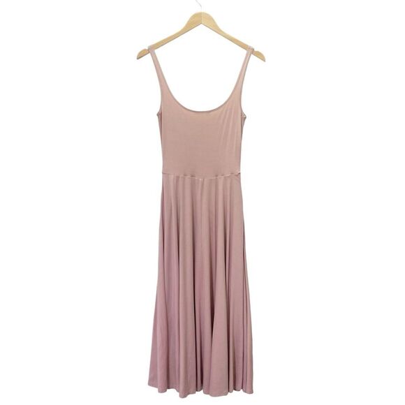Reformation Mary Tank Dress Blush Jersey Knit Scoop Neck Midi Women's Size Small - Picture 6 of 14